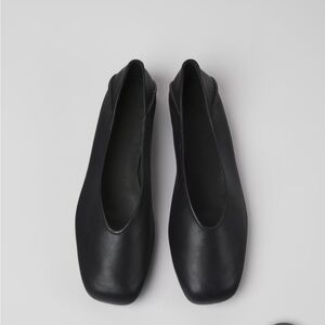 CAMPER Casi Myra Black Leather Ballet Flats 37 Worn Once